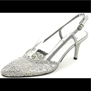 Stuart Weitzman New Pewter Swiss Lace